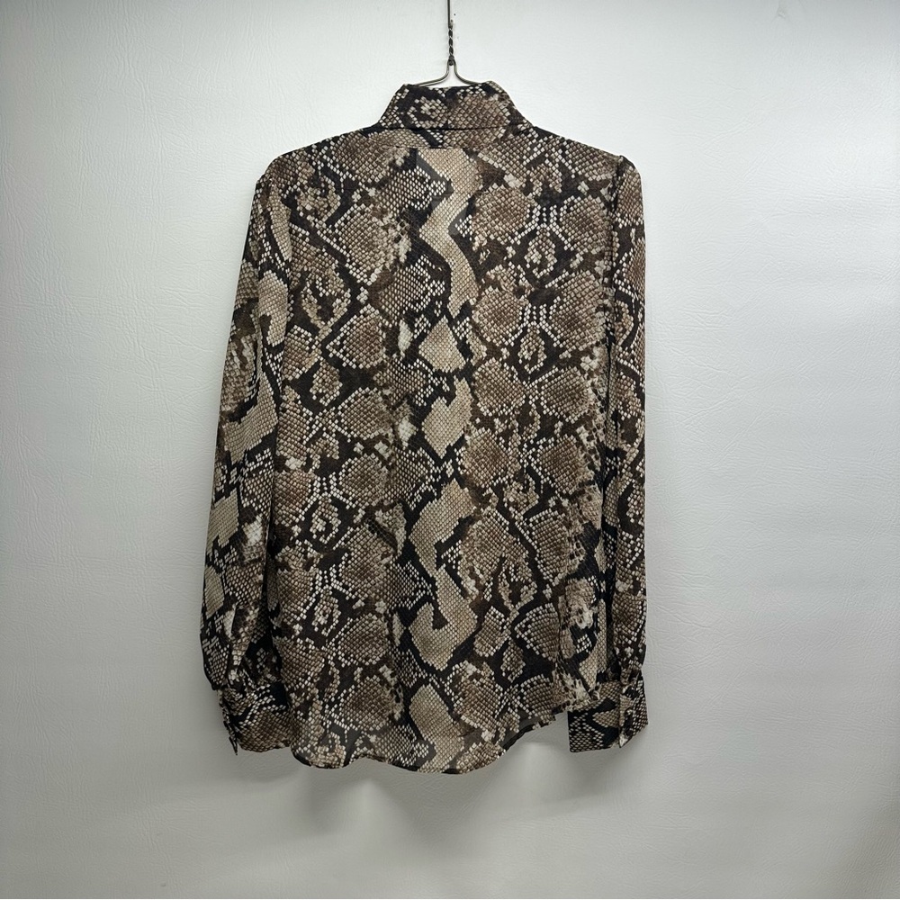 Altuzarra For Target Python Print Bow Blouse Size… - image 3